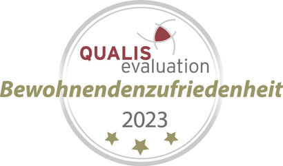 Best&auml;tigungszeichen von Qualis Evaluation, dass im Jahr 2023 Befragungen durchgef&uuml;rht wurden.